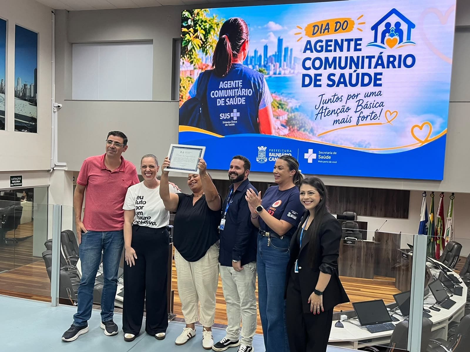 Balneário Camboriú: Agentes comunitários de saúde são homenageados na Câmara de Vereadores