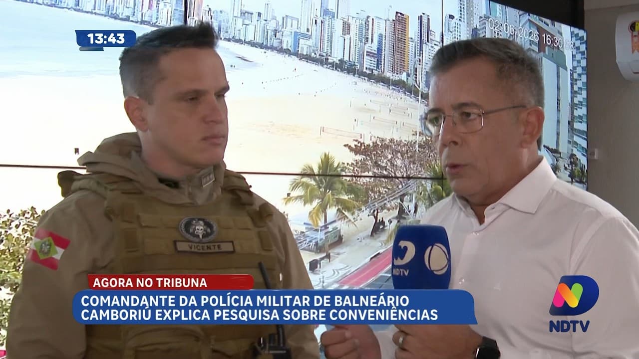 PM de Balneário Camboriú detalha pesquisa sobre conveniências e impacto na segurança urbana
